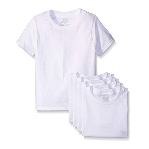 Pack Of 5 Fruit Of The Loom Boys Undershirts