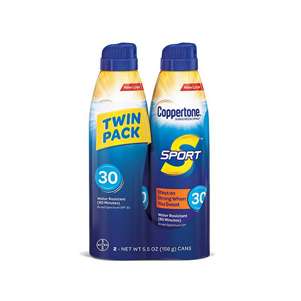 2-Pack of 5.5oz Coppertone Sport Sunscreen Spray (SPF 30)