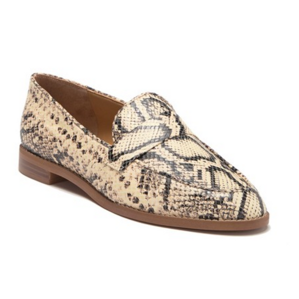 Franco Sarto Snakeskin Embossed Leather Loafer