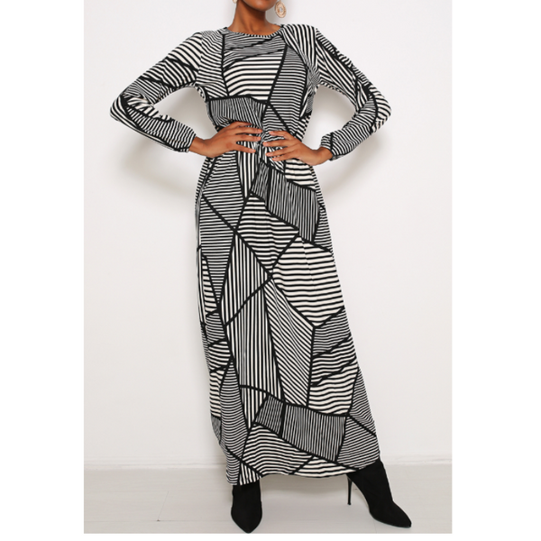 Women's Geometric Maxi Dress