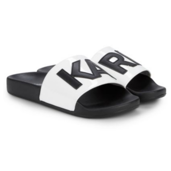 Karl Lagerfeld Paris Logo Slide Sandals