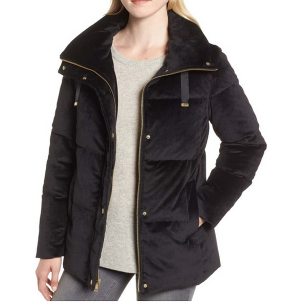 Chaqueta de terciopelo acolchada Cole Haan