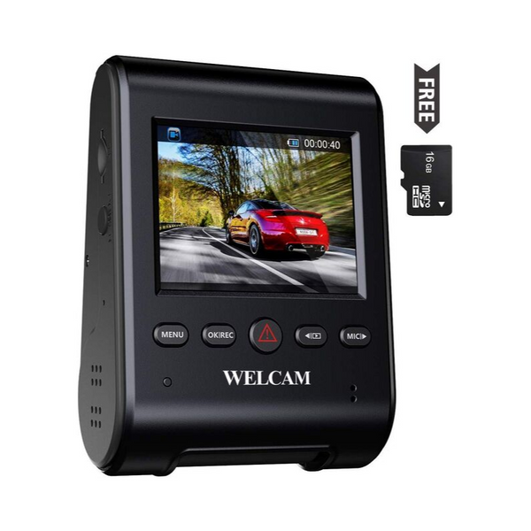 1080p Dash Cam With Loop Recording And Free SD Card