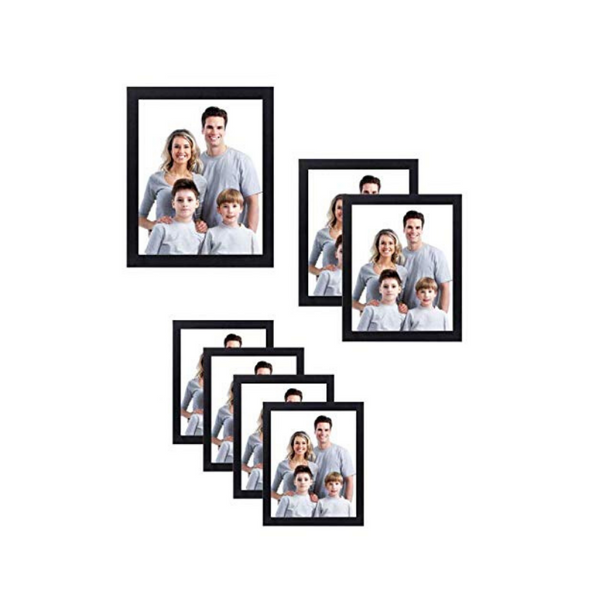 Nuvita 7 Piece Black Photo Frame Wall Gallery Kit