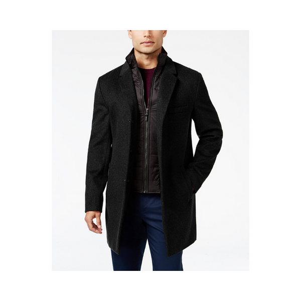 Michael Kors Men's Water-Resistant Overcoat with Zip-Out Liner