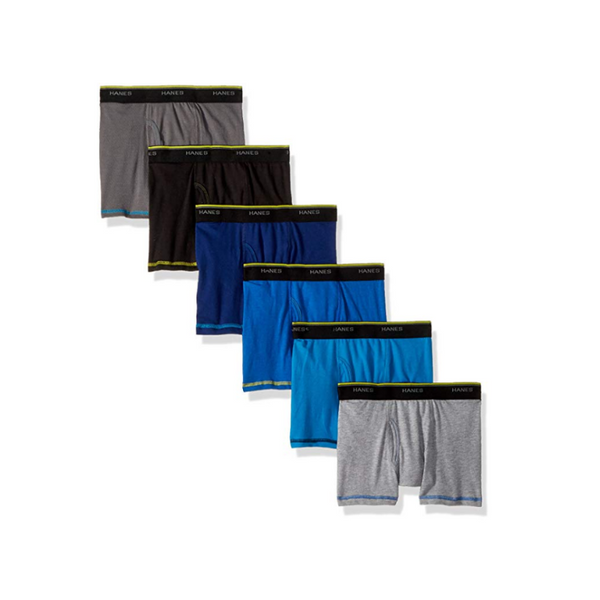 Pack Of 6 Hanes Boys' Cool Comfort Breathable Mesh Boxer Briefs