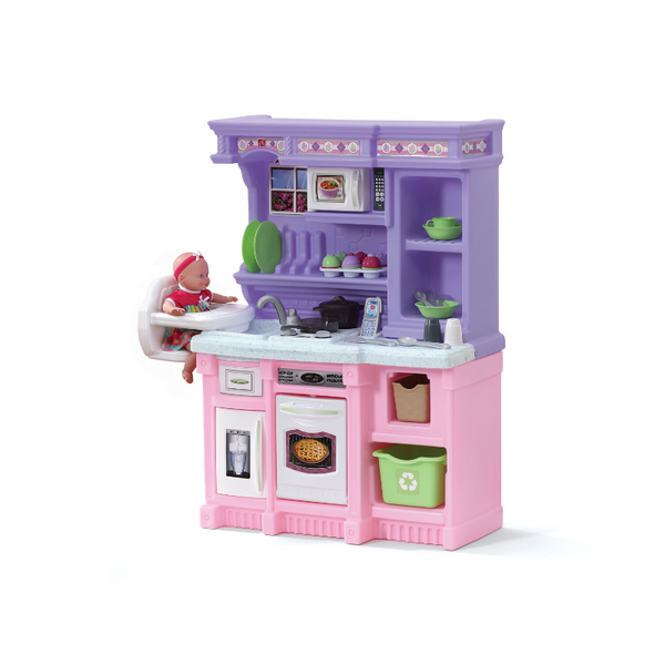 Cocina de juego para niños Little Bakers de Step2 con juego de accesorios de 30 piezas