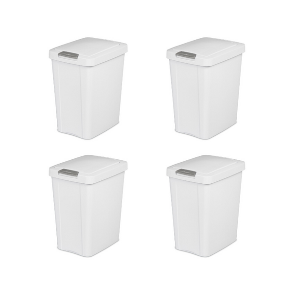 Set Of 4 Sterilite 7.5 Gal. Wastebaskets