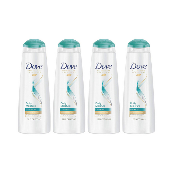 4 botellas de champú Dove Nutritive Solutions (2 variaciones)