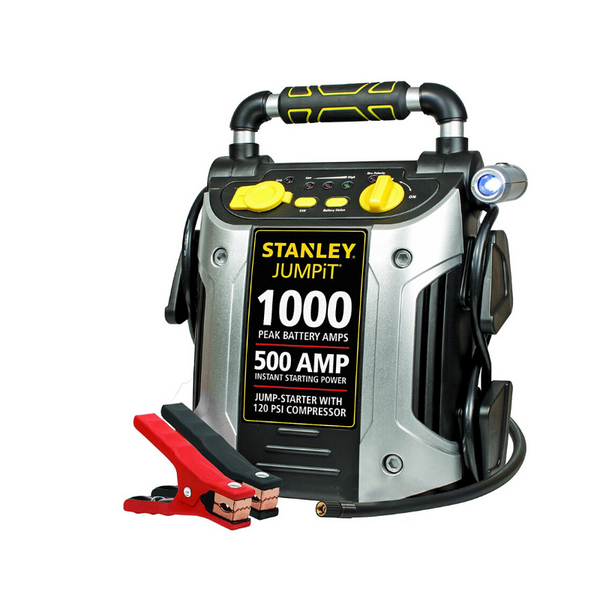 Stanley Power Station Jump Starter 1000 Peak Amps And 120 PSI Air Compressor