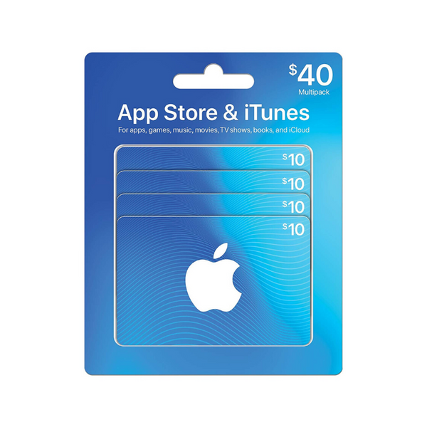 4 Pack Of $10 iTunes Gift Cards