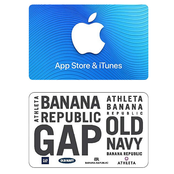 App Store & iTunes Gift Card And GAP Gift Cards On Sale