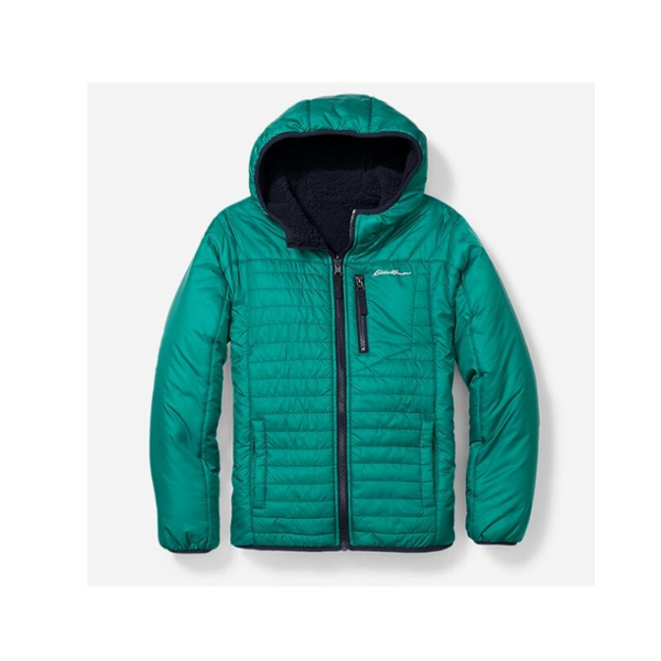 Chaqueta reversible Eddie Bauer Rock Creek para niño (verde)