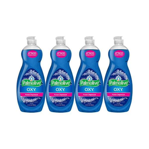 4 botellas de jabón para platos desengrasante Palmolive Ultra Oxy Power de 32,5 oz