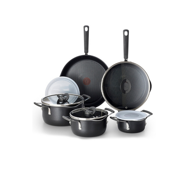 T-Fal Stackables 10 Or 14 Piece Titanium Non-Stick Cookware Set