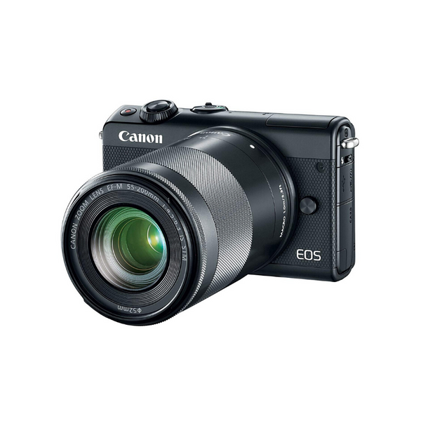 Cámara Canon EOS M100 con lente de 15-45 mm y lente de 55-200 mm - WiFi, Bluetooth y NFC