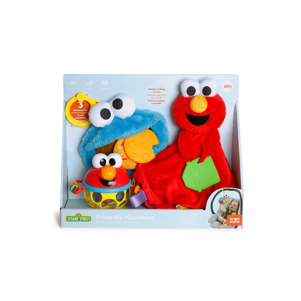 3-Pc Sesame Street Friendly Monsters Cookie Monster and Elmo Gift