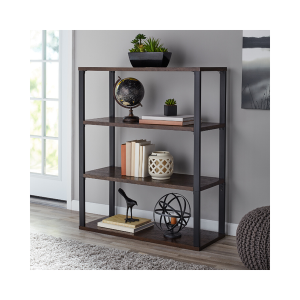 Mainstays - Librería Clarendon de 45" con estructura de metal y 3 estantes