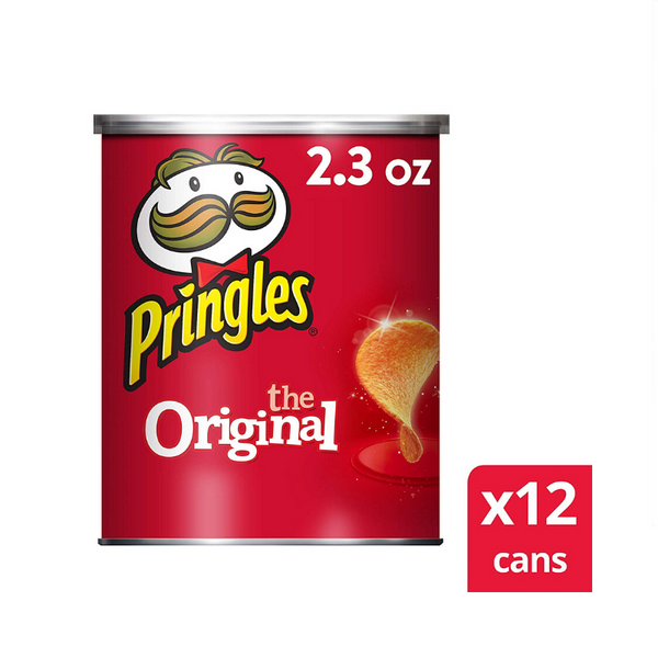 12 latas de Pringles originales