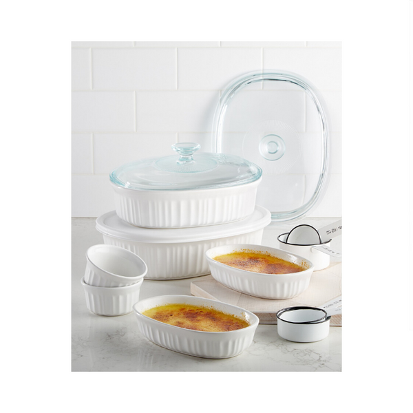 Corningware French White 10-Pc. Bakeware Set