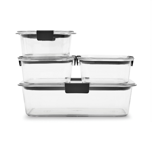 Juego de recipientes para almacenamiento de alimentos Rubbermaid Brilliance de 10 piezas