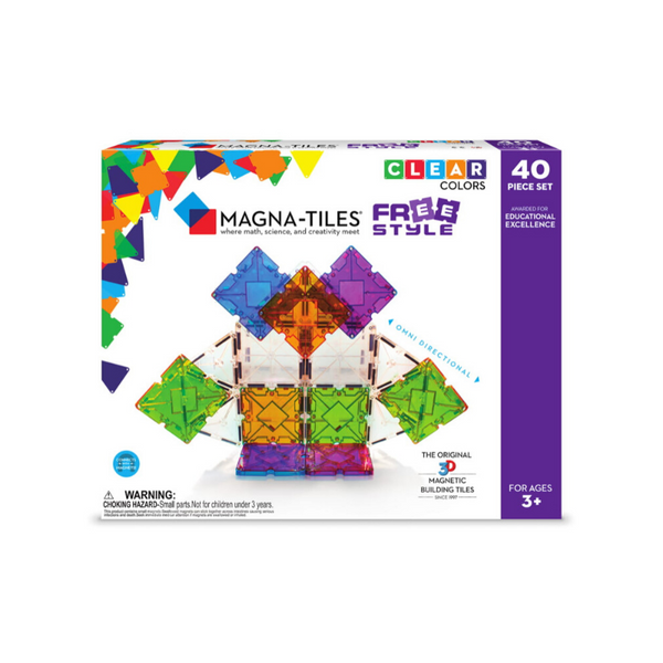 Juego de estilo libre Magna Tiles de 40 piezas