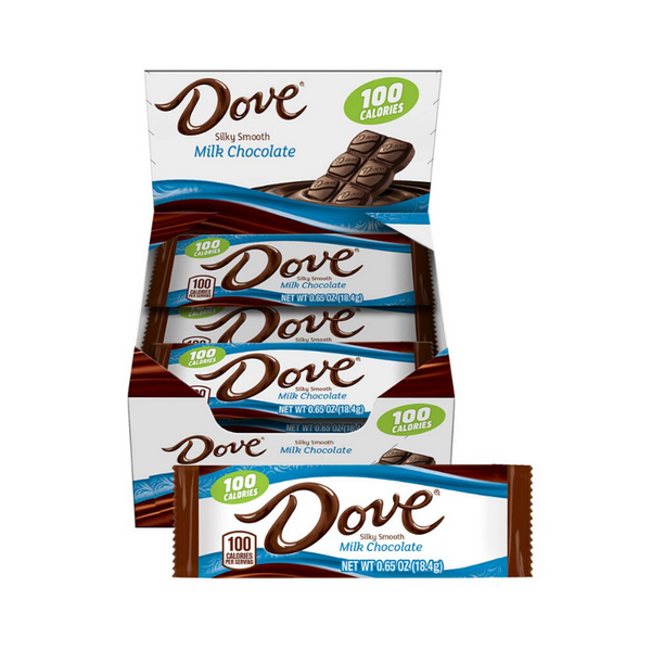 Barras de caramelo de chocolate con leche Dove de 18 unidades de 0,65 oz