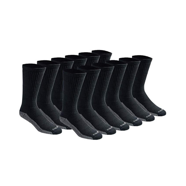 12 Pairs Of Dickies Men's Multi-pack Dri-tech Moisture Control Crew Socks