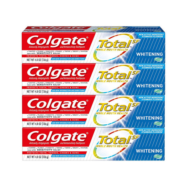 4-Pack 4.8oz Colgate Total Whitening Toothpaste Gel