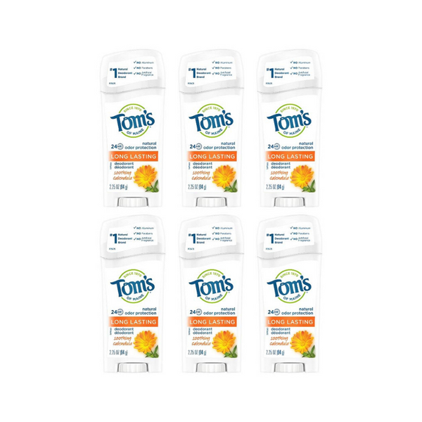 Pack Of 6 Tom's of Maine Long Lasting Deodorant