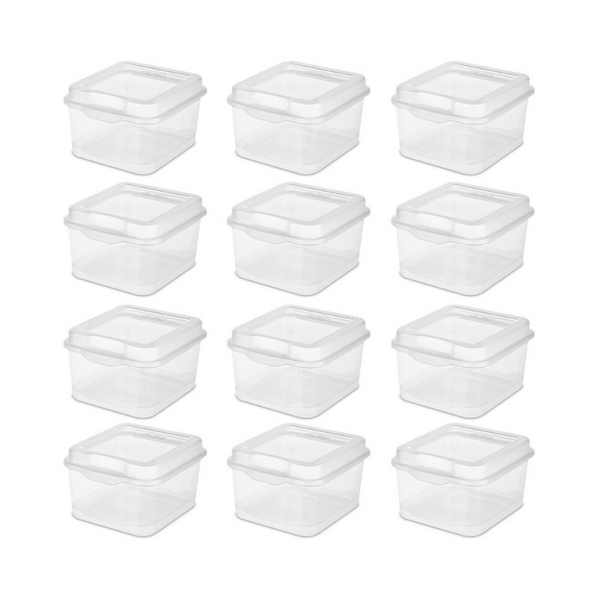 Pack Of 12 Sterilite Flip Top Boxes