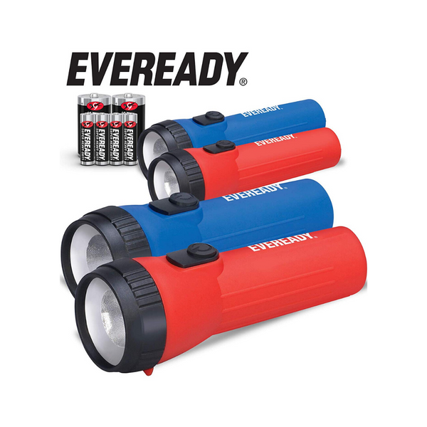 4 Pack Of Eveready LED Flashlight With Batteries Included