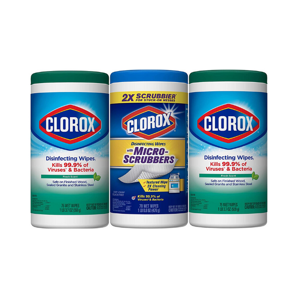 Paquete De 3 Toallitas Desinfectantes Clorox Más Toallitas Desinfectantes Clorox