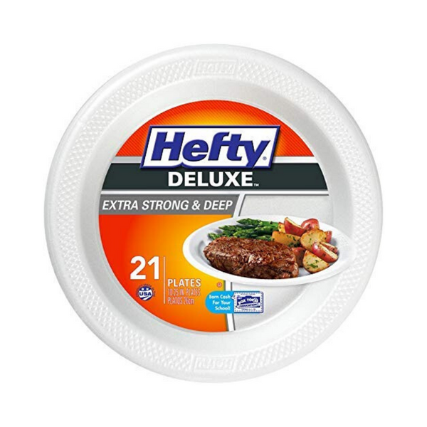 168 Hefty Deluxe Large Round Foam Party Plates