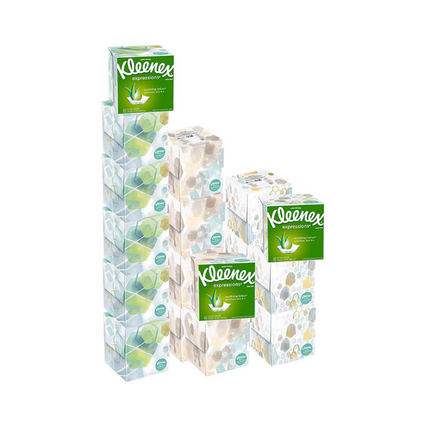 18 Cube Boxes Of Kleenex Tissues