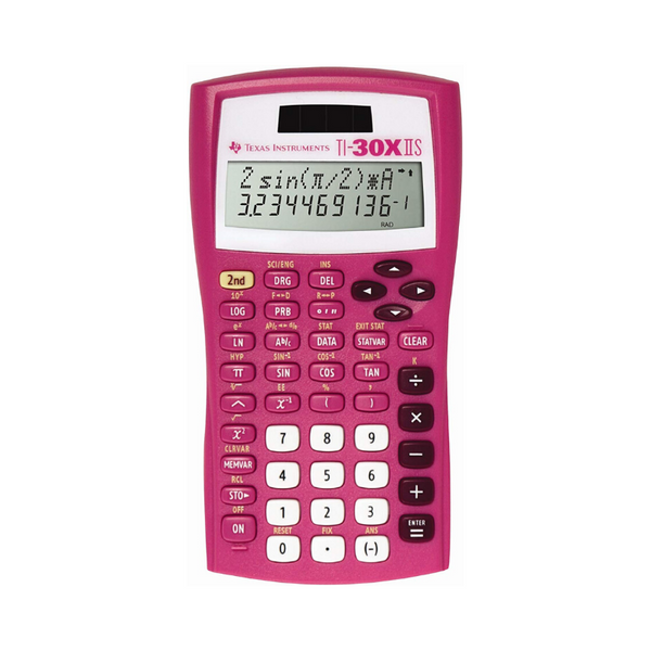 Texas Instruments TI-30X IIS 2-Line Scientific Calculator, Pink