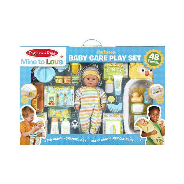 Melissa & Doug 48 Piece And Doll Mine to Love Deluxe Baby Care Play