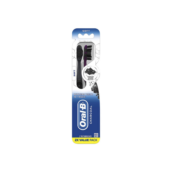 2 Oral-B Charcoal Whitening Therapy Toothbrushes