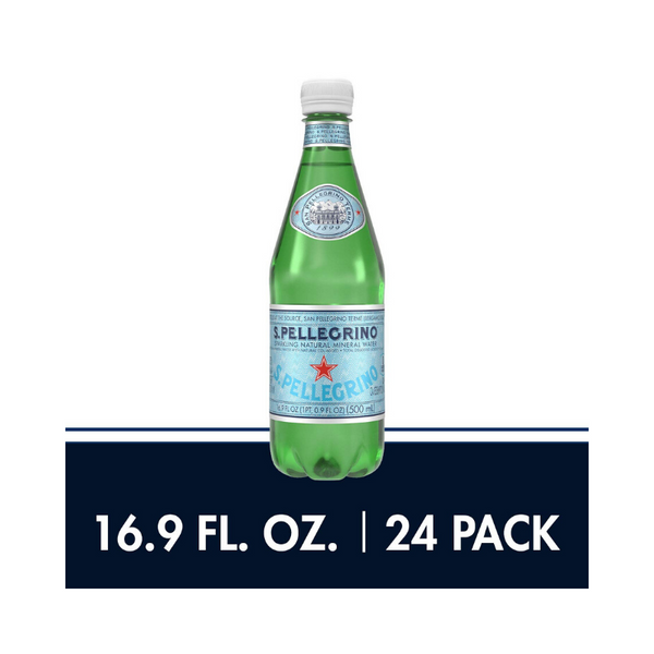 Paquete de 24 agua mineral natural con gas S.Pellegrino de 16.9 oz