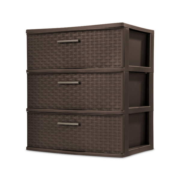 Sterilite, 3 Drawer Wide Weave Tower