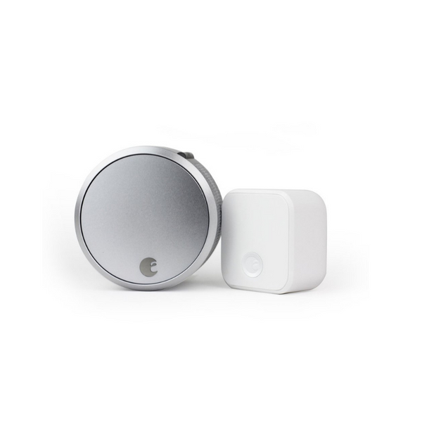 August Smart Lock Pro + Connect (3rd Gen, Silver)