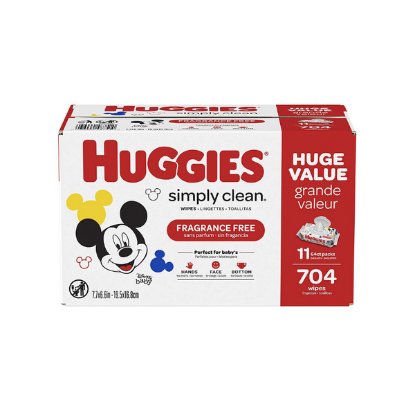 2 cajas de toallitas para bebé Huggies Simply Clean