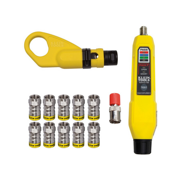 Klein Tools Coax Push-On Connector Installation and Test Kit