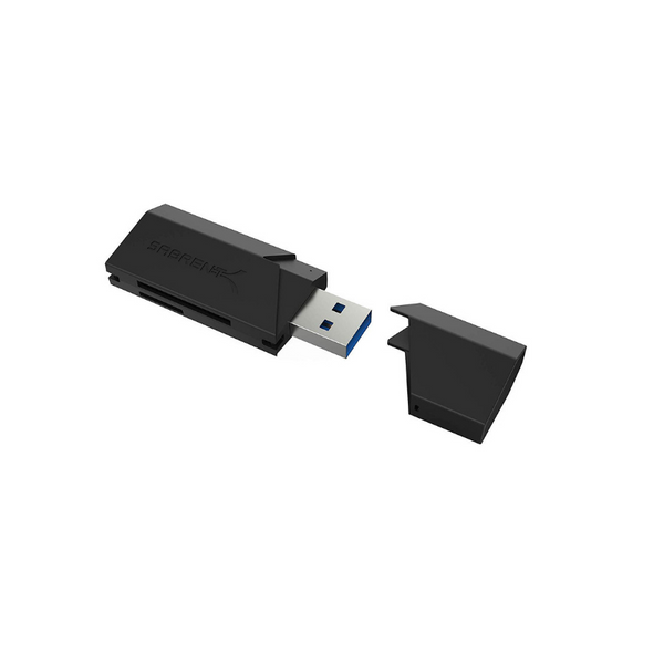 Lector de tarjetas Sabrent USB Type-C OTG $7, lector de tarjetas de memoria flash USB 3.0 de 2 ranuras