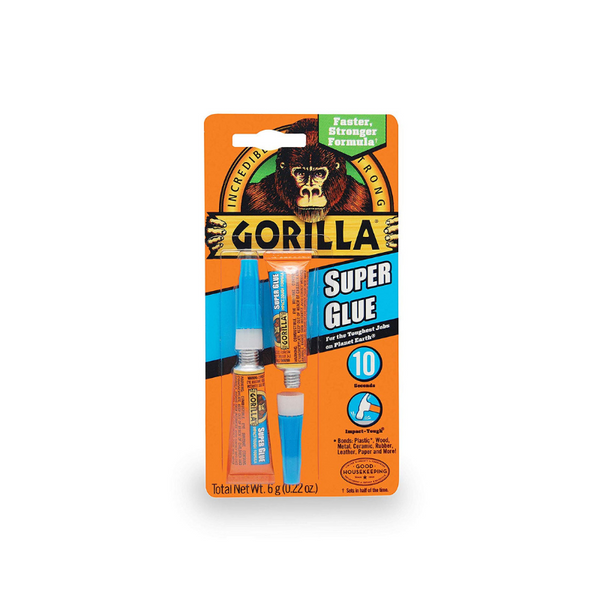 Paquete de 2 tubos de superpegamento Gorilla de 3 gramos