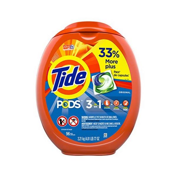 Paquetes de detergente para ropa Tide Pods de 96 unidades (varios)