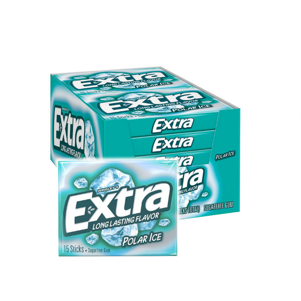 10-Pack 15-Count EXTRA Sugar Free Gum (Polar Ice)