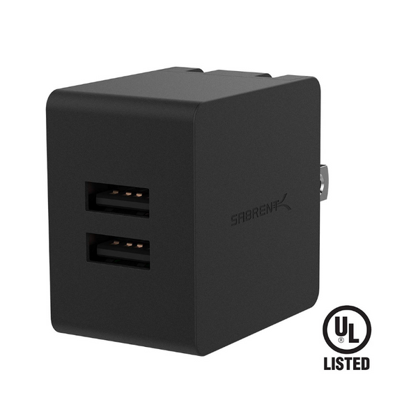 Cargadores USB Sabrent: 10 puertos 60 W $ 18, 5 puertos QC3.0 54 W $ 12, pared de 2 puertos 12 W