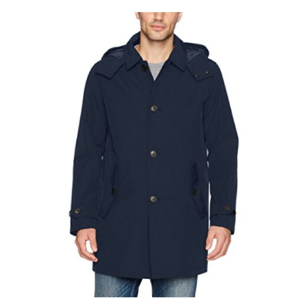 Tommy Hilfiger hooded rain trench coat with removable quilted liner