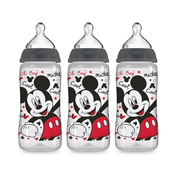 NUK Disney Biberón, Mickey Mouse, 10 onzas (paquete de 3)